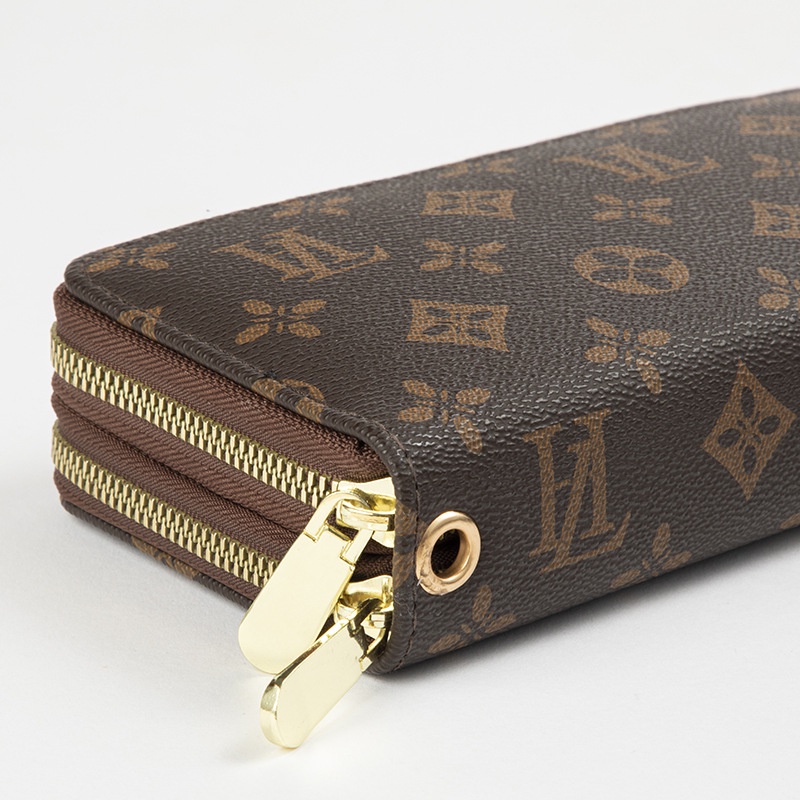 Ví CHUWANGLIN dài khóa kéo đôi phong cách thời trang cho nữ