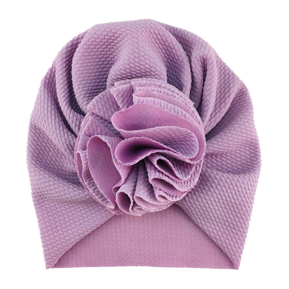 Mũ Turban Thắt Nút Co Dãn Đính Hoa Cho Bé