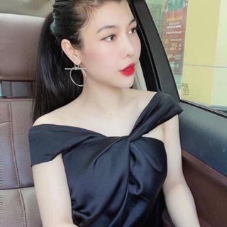 Áo lụa xoắn ngực mặc 2 kiểu