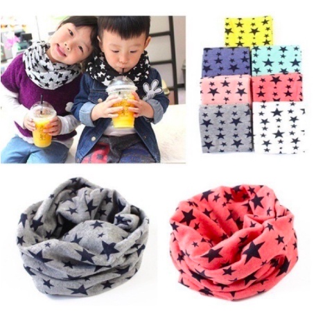 KHĂN ỐNG NGÔI SAO CHẤT COTTON CHO BÉ