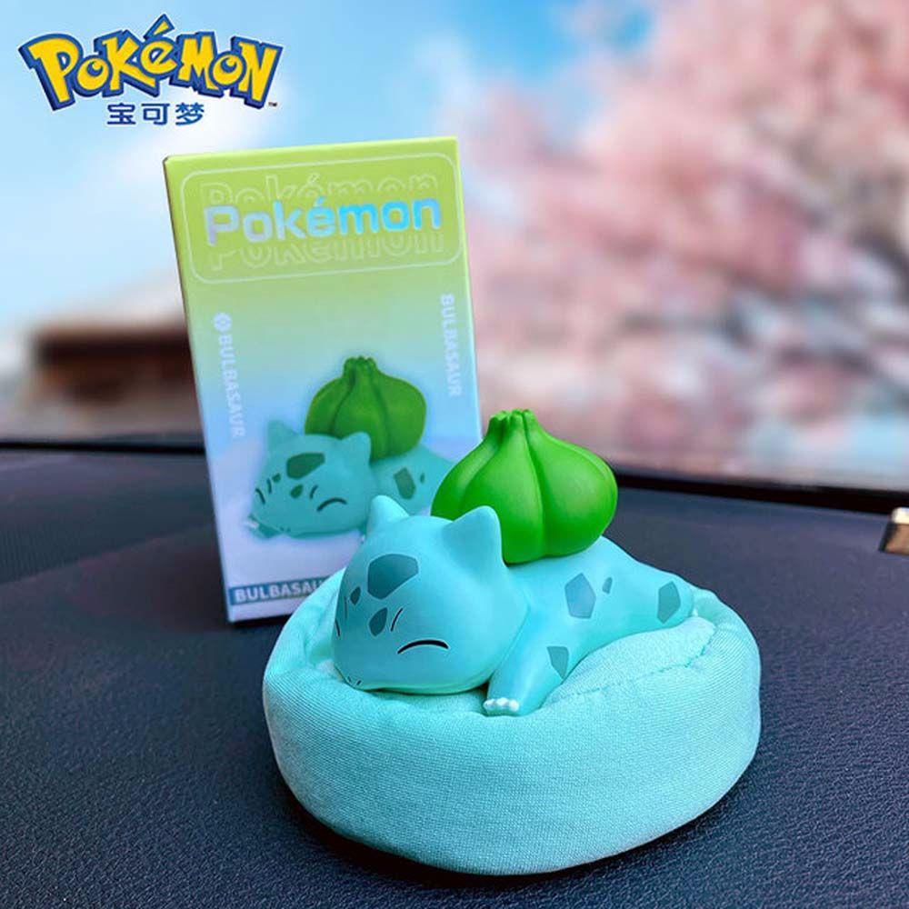 DARNELL Cute Pokemon Figures Toys Jirachi Anime Figure Model Sleeping Pokemon Figure Plush Base Doll Birthday Gift Eevee Children Tide Starry Dream Series Snorlax Pikachu Ornaments