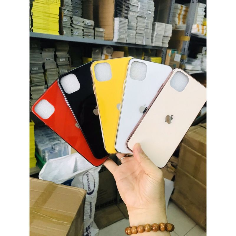 Ốp điện thoại IPhone mặt kính chống xước, chống bám vân