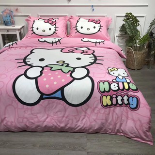 SET CHĂN GA GỐI COTTON 3D MÈO KITTY
