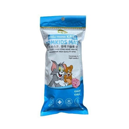 THÙNG 300 KHẨU TRANG TRẺ EM 4 LỚP KF94 TOMKIDS MASK CHO BÉ 4-12 TUỔI