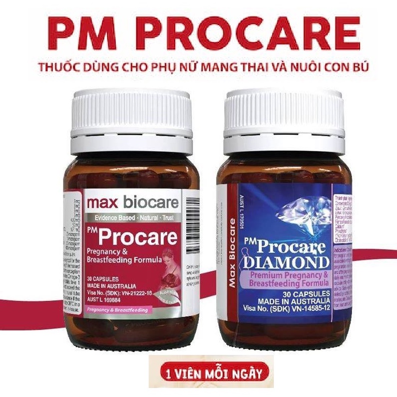 [CHÍNH HÃNG] PM Procare / Procare Diamond - Vitamin tổng hợp chuyên dùng cho phụ nữ có thai và cho con bú