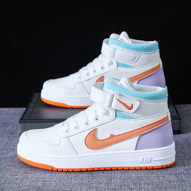 Giày thể thao Air Force One cổ cao thoáng khí 2021 Aj1 32-40 yard cho nữ