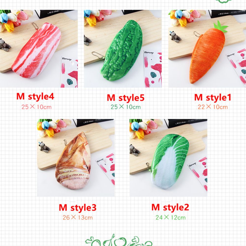 Túi đựng bút thiết kế hình rau củ nhồi bông xinh xắn sáng tạo