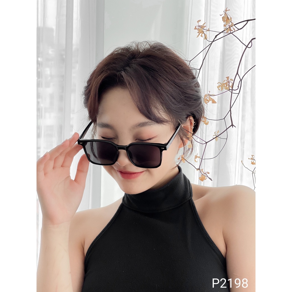 Kính râm nam LILYEYEWEAR mắt vuông to chống UV400 phân cực bảo vệ mắt P2198