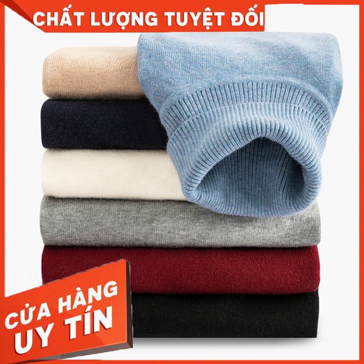 Áo len cổ lọ nam tay dài -KINGCHUYENSI- Áo len Cổ Cao TPHCM đi Đà Lạt from Body Hàn Quốc và Công Sở màu Trơn, Đen, Trắng