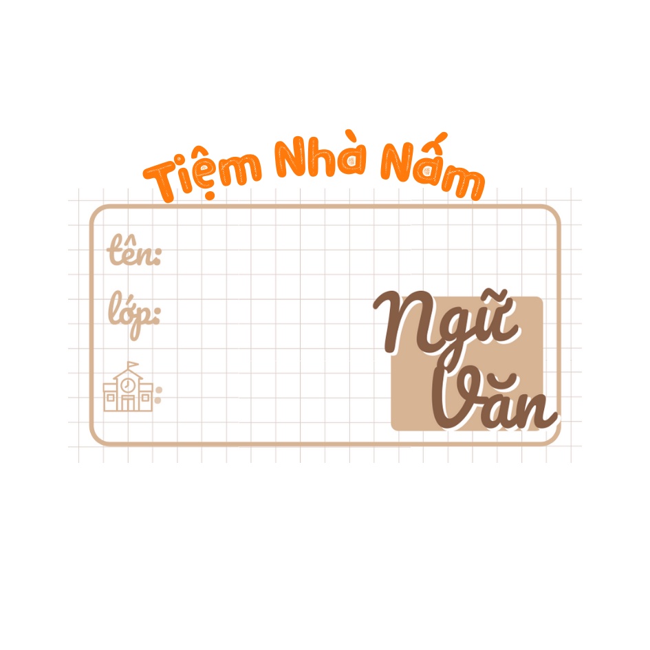 Nhãn Vở Thiết Kế Theo Yêu Cầu