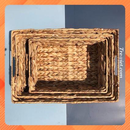 Giỏ lục bình chữ nhật đa năng đựng đồ - Storage basket - có sẵn 3 size