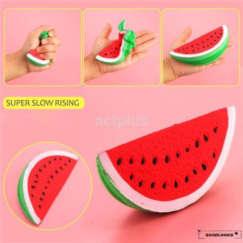 HGL♪Kids Adult Bread Squeeze Mini Toys Slow Rising Watermelon Fruit Scented