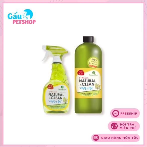 Xịt khử mùi diệt khuẩn đồ dùng cho chó mèo Natural & Clean 500ml/1500ml