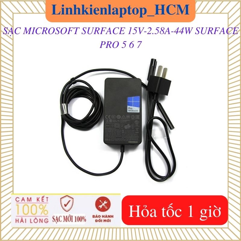 SẠC MICROSOFT SURFACE PRO 5 6 7- Sạc SURFACE 15V-2.58A-44W