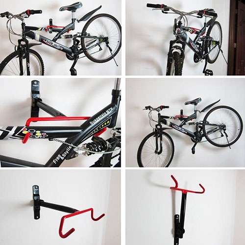 Giá treo xe đạp lên tường ngang 2 móc giá treo xe đạp lên tường siêu chắc chắn