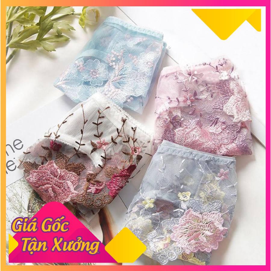 [Hàng Cao Cấp] - Quần Lót Ren Nữ Trong Suốt Thêu Hoa Hồng  Gợi Cảm, Không Viền Khiến Nàng Mê Mẩn | BigBuy360 - bigbuy360.vn