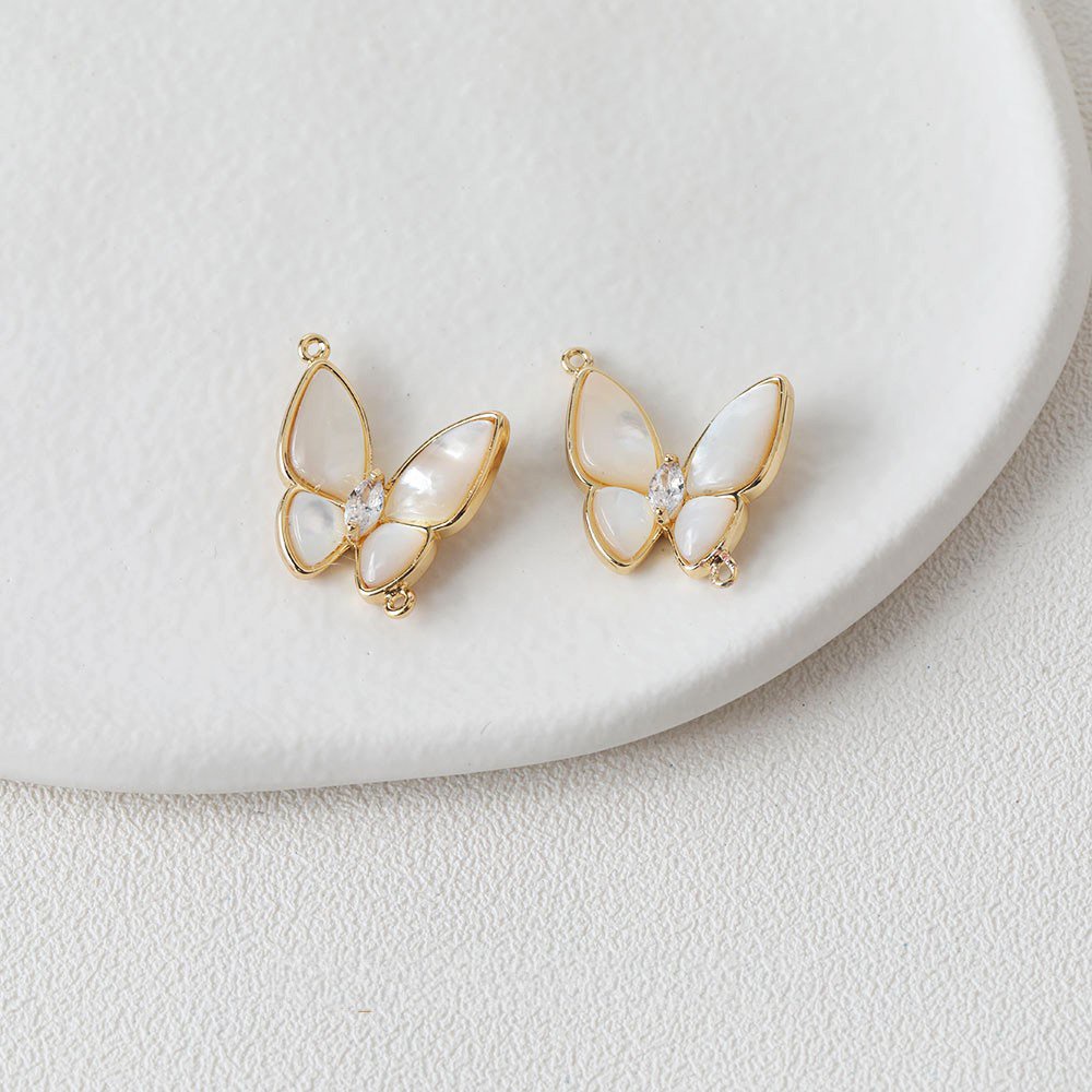 1 Mặt Vòng cổ Mạ Vàng 14k Hình Vỏ Sò DIY