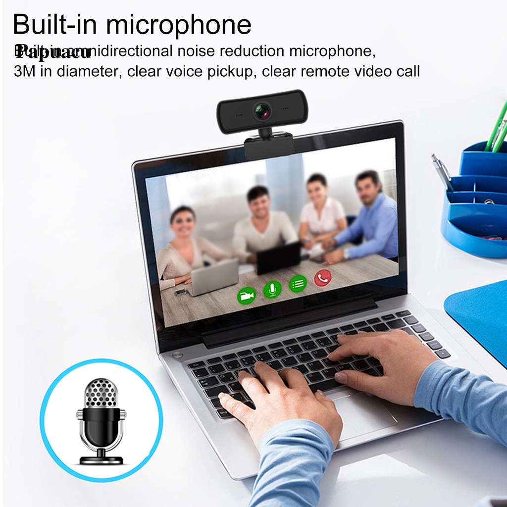 Webcam kỹ thuật số có thể xoay tự động trọng lượng nhẹ kết nối USB | BigBuy360 - bigbuy360.vn