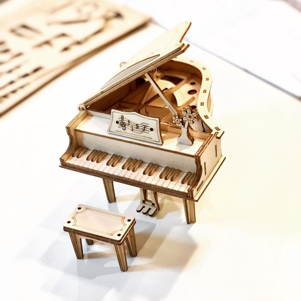 Mô Hình Gỗ 3D Lắp Ráp ROBOTIME Đàn Grand Piano TG402