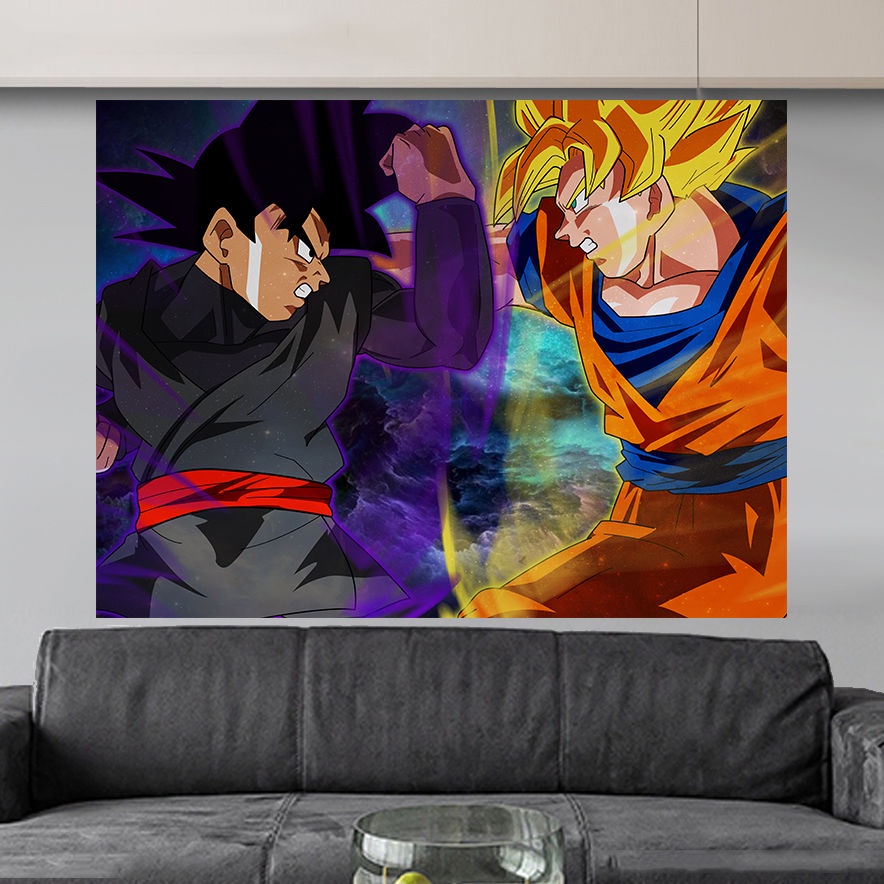 Dragon Ball Anime Nền Vải Goku Phong cách Nổ Treo Vải Thảm Phòng ngủ Phòng ngủ Ký túc xá Phòng ngủ Trang trí đầu giường Tường Che những gì bạn thấy là những gì bạn nhận được