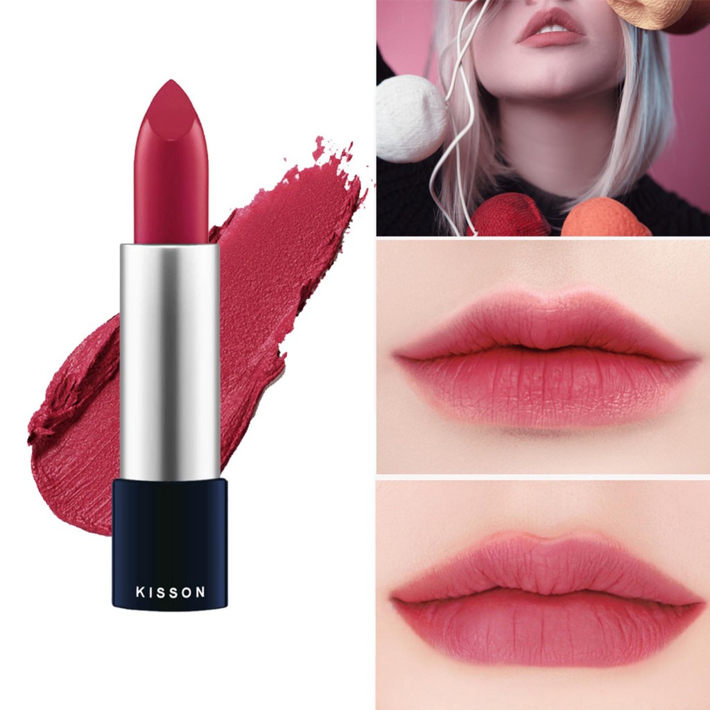 Son lì KISSON Matte Lipstick mã KN08 ( màu nâu tây)