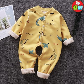 Bộ đồ nỉ lông dài tay cho bé 0-12 tháng tuổi,bodysuit cho bé trai và bé gái mùa thu đông