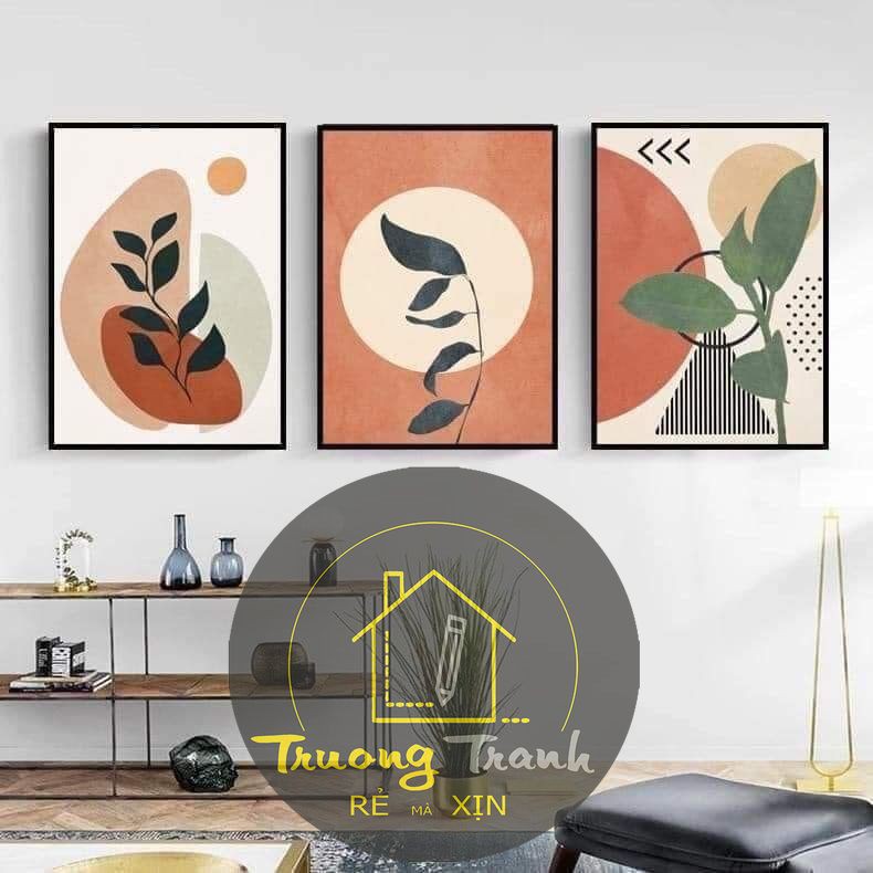 Bộ 3 tranh vải canvas gỗ TN đẹp hơn tranh tráng gương, TRƯỜNG TRANH treo tường trang trí phòng ngủ phòng khách phòng bếp