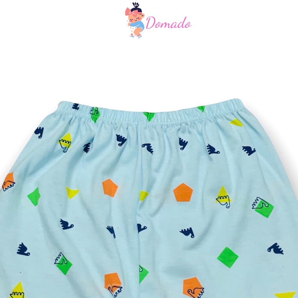Quần dài quần chục cotton bo gấu cạp thường họa tiết nhỏ xinh đáng yêu cho bé trai bé gái DOMADO