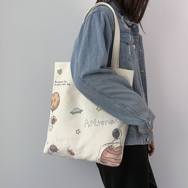 Túi xách vải canvas kiểu dáng dễ thương thời trang 45136