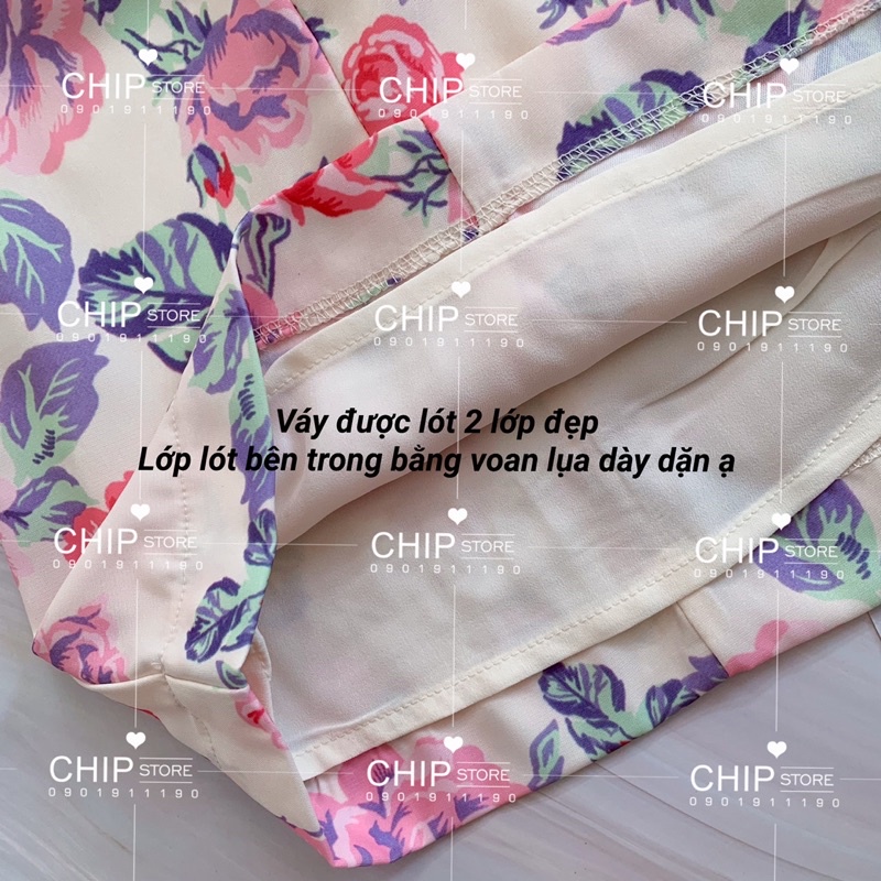 VÁY HOA NHÍ RÚT DÂY ZARA XUẤT DƯ XỊN MÀU PASTEL NHẸ NHÀNG