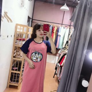 Váy suông cotton . Bầu bí bon chen