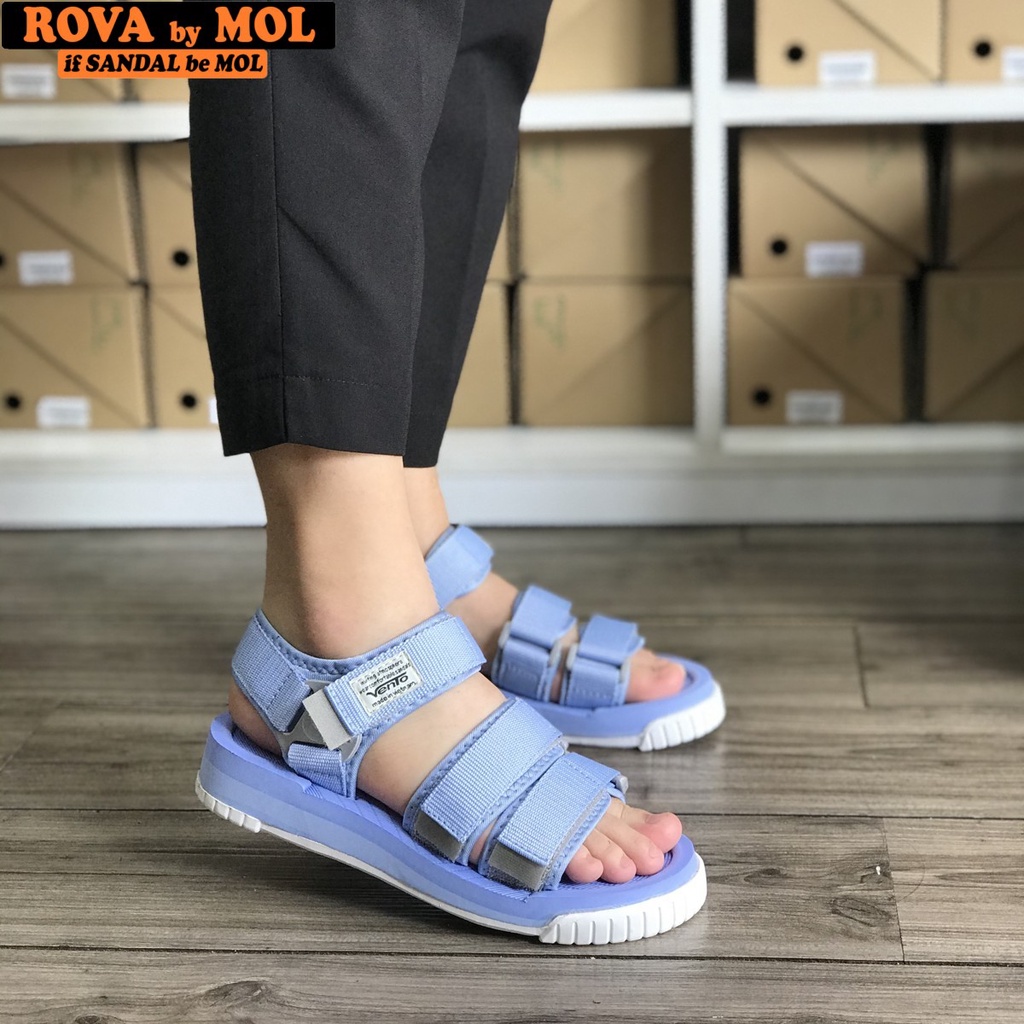 Giày sandal Vento couple nam nữ 3 quai ngang có quai hậu cố định cho cặp đôi mang đi học đi biển du lịch NV9801Be