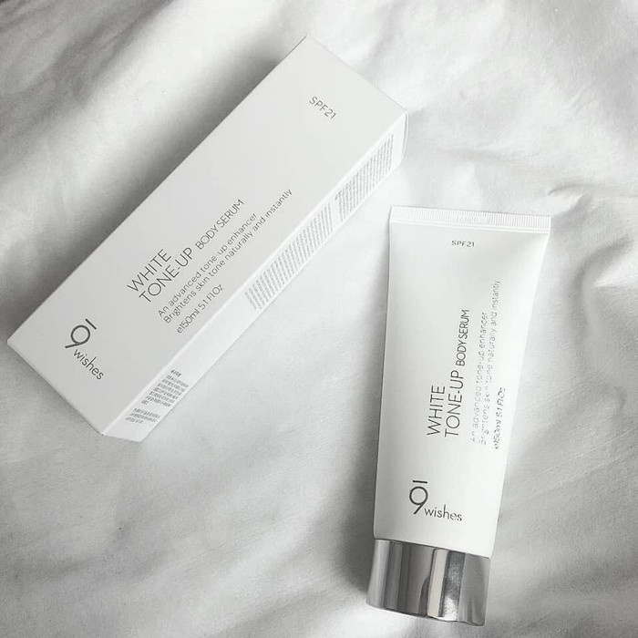 Kem dưỡng trắng da và make up body 9wishes white tone up body serum 150ml