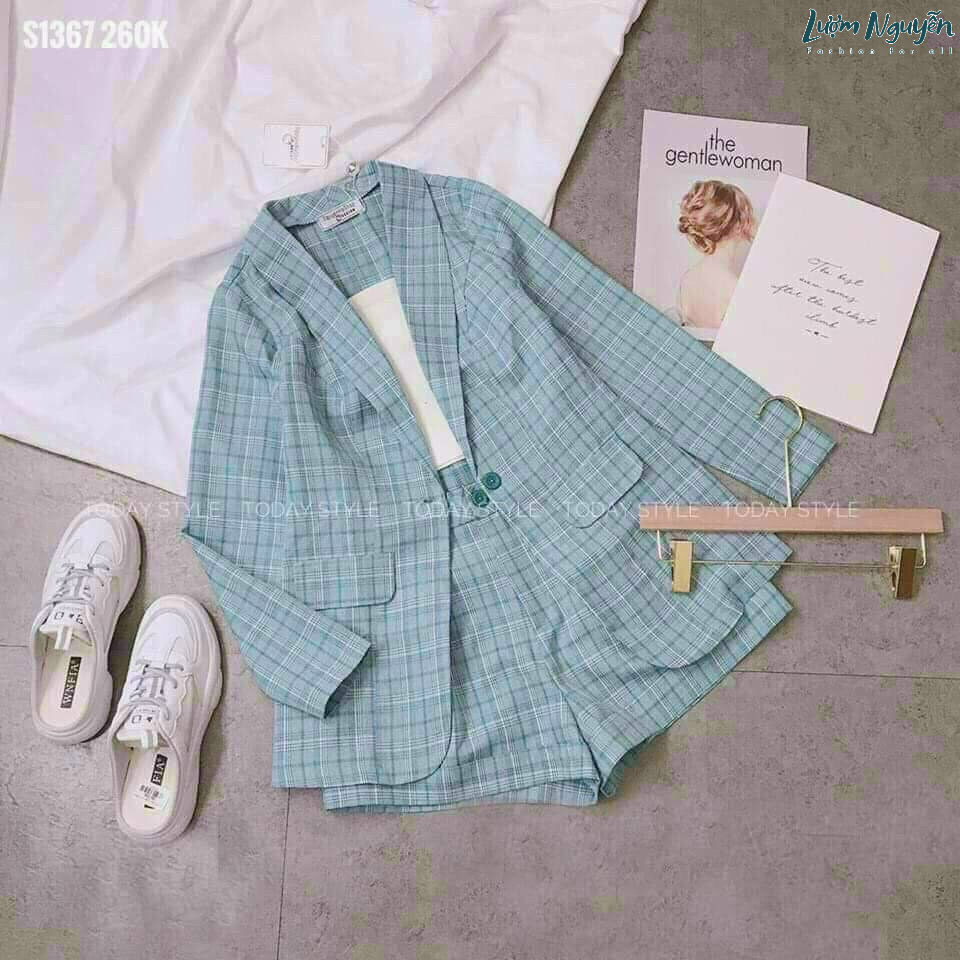 Vest nữ áo khoác xịn sò kèm bộ đùi cực xịn set ba món