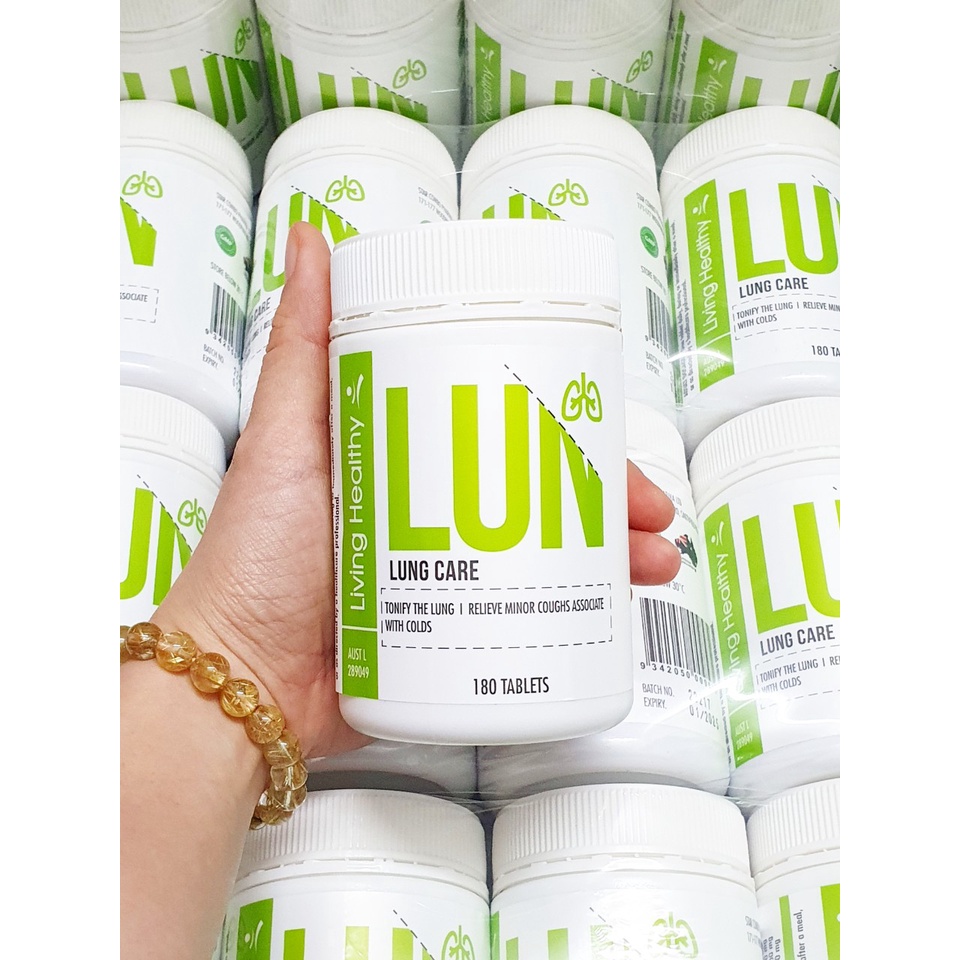 Bổ Phổi Lung Care Living Healthy chai 180 Viên Của Úc, thanh lọc phổi