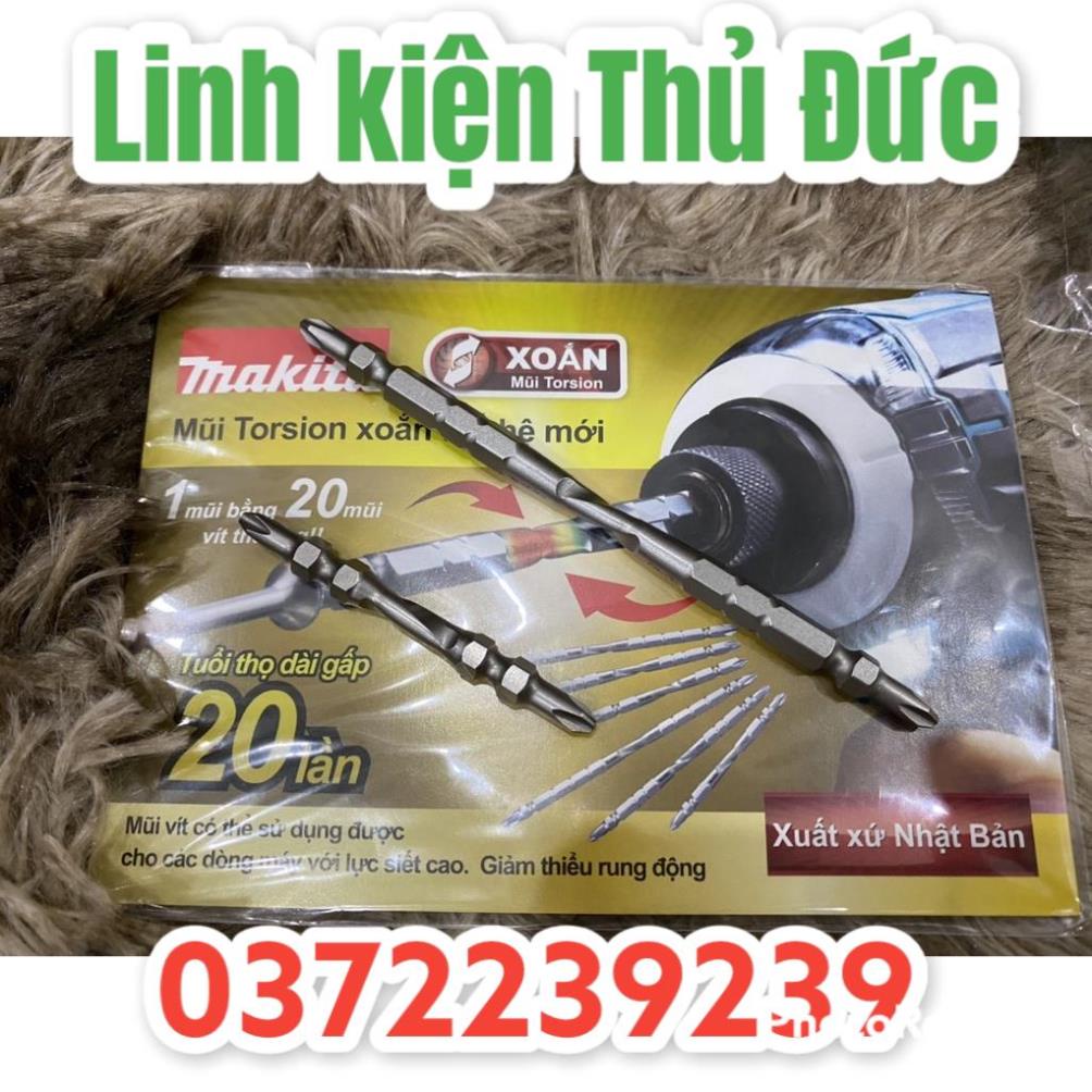 lktd BN. Mũi bắn vít xoắn TORSION chính hãng Makita, Made in Japan
