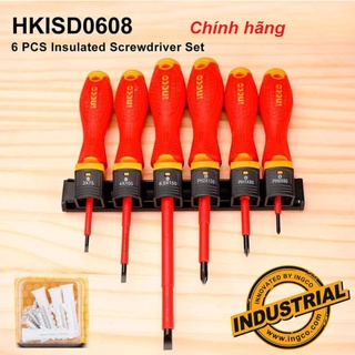 Đồ nghề ingco bộ 6 tua vít cách điện hkisd0608