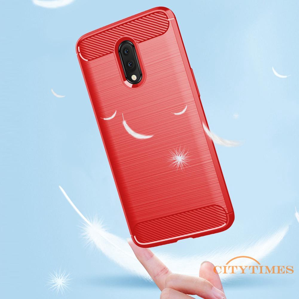 Ốp điện thoại TPU phối sợi cacbon mềm sành điệu cho OnePlus 7