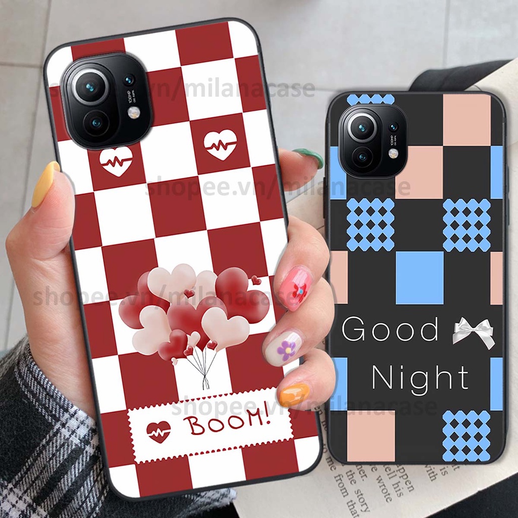 Ốp Xiaomi Mi 11 / Mi 11T / Mi 11 Lite caro họa tiết nhiều màu sắc siêu đẹp thời trang cá tính