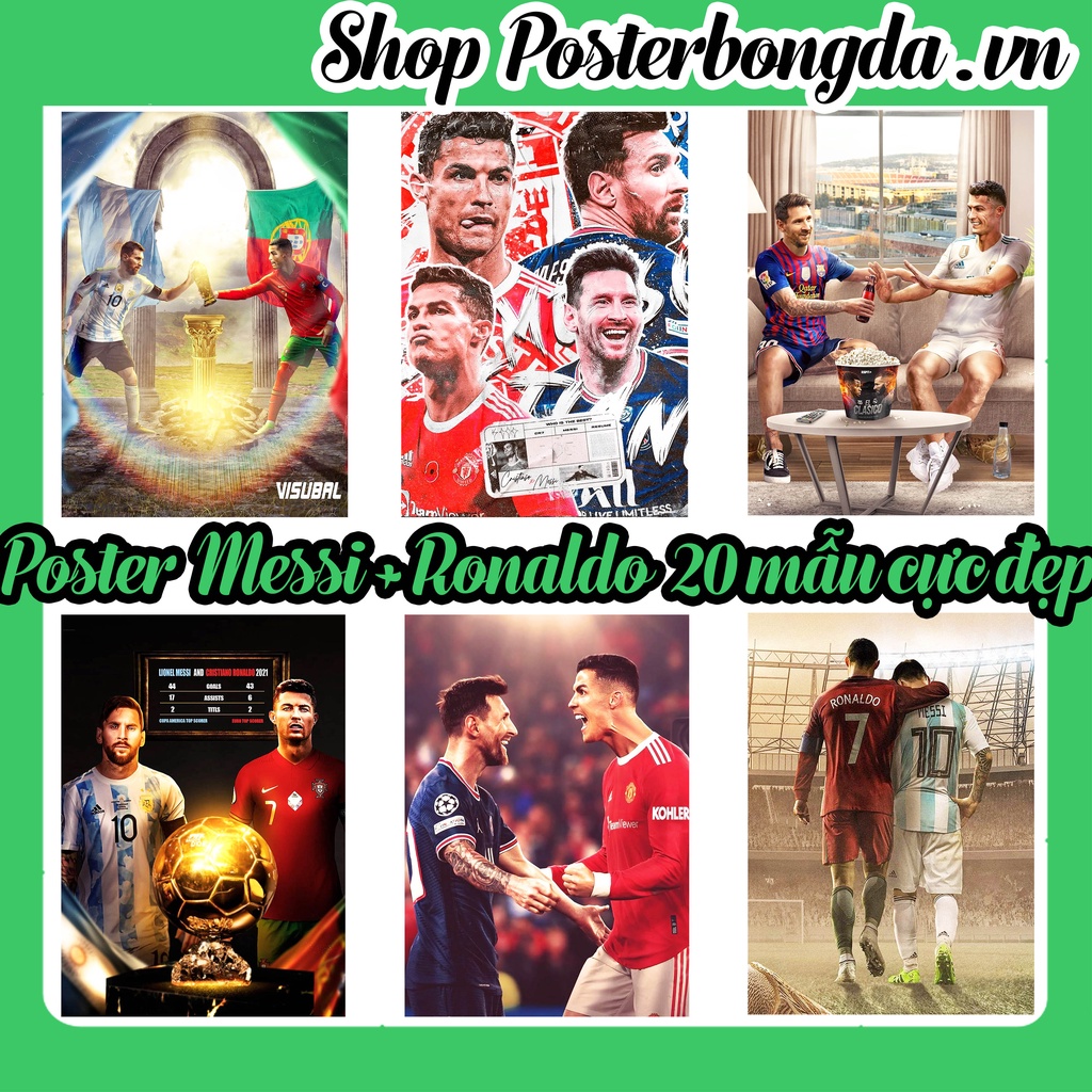 Poster Messi Ronaldo Kết Hợp, Ảnh Dán Tường Messi Ronaldo Kết Hợp Cực Đẹp, Poster Bóng Đá Có In Theo Yêu Cầu