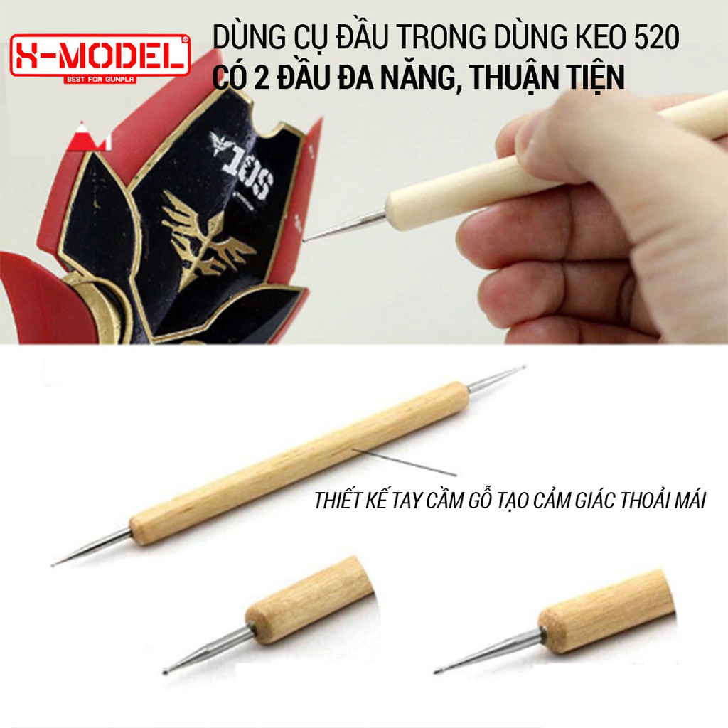 Dụng cụ đầu trong dùng keo 502, hỗ trợ dán mô hình, chi tiết nhỏ XM02 không để lại vết keo, giúp kết dính dễ dàng XMODEL