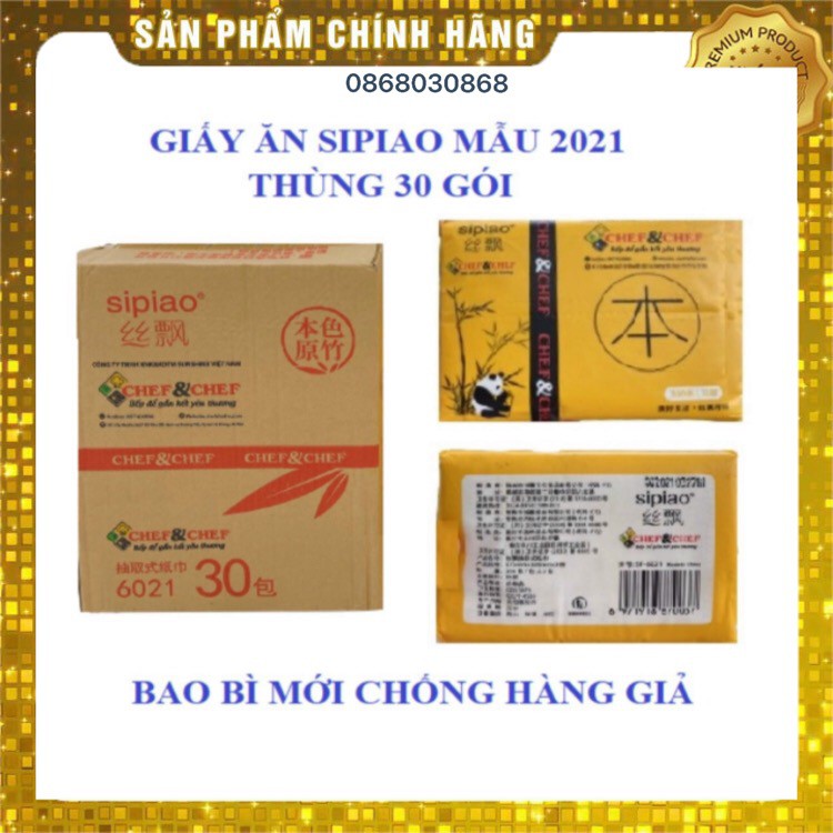 [Mã HC2405 giảm 10% đơn 250K] [Chuẩn nội địa TQ] Combo 30 gói _ Giấy ăn gấu trúc SIPIAO siêu dai