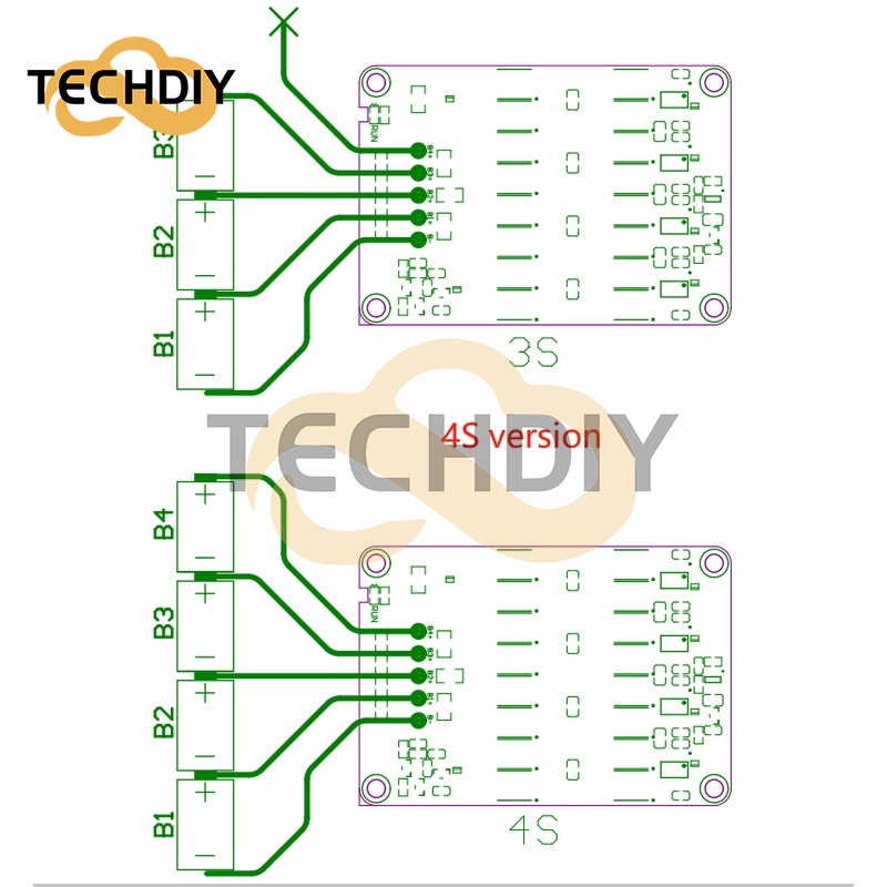 Bảng Mạch Cân Bằng Năng Lượng Lithium 3S 4S 5S 7S 8S 10S 16S 20S Lifepo4 LTO Chuyên Dụng