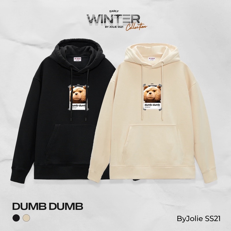 Áo hoodie nỉ bông Teddy Dumb form suông unisex | WebRaoVat - webraovat.net.vn