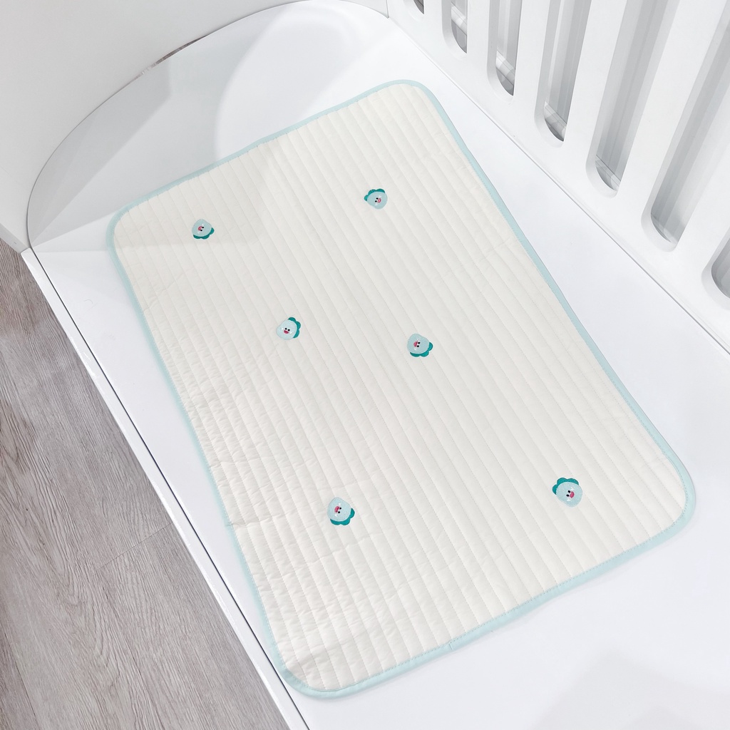 Thảm Điều Hòa Cho Bé Xuất Hàn Chất Liệu Cotton 100% Chần Bông Thoáng Mát Thấm Hút Tốt An Toàn Cho Bé