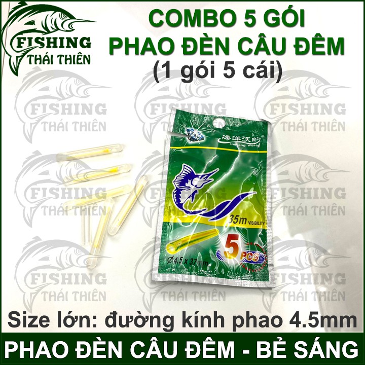 Combo 5 gói phao đèn câu đêm bẻ sáng loại lớn