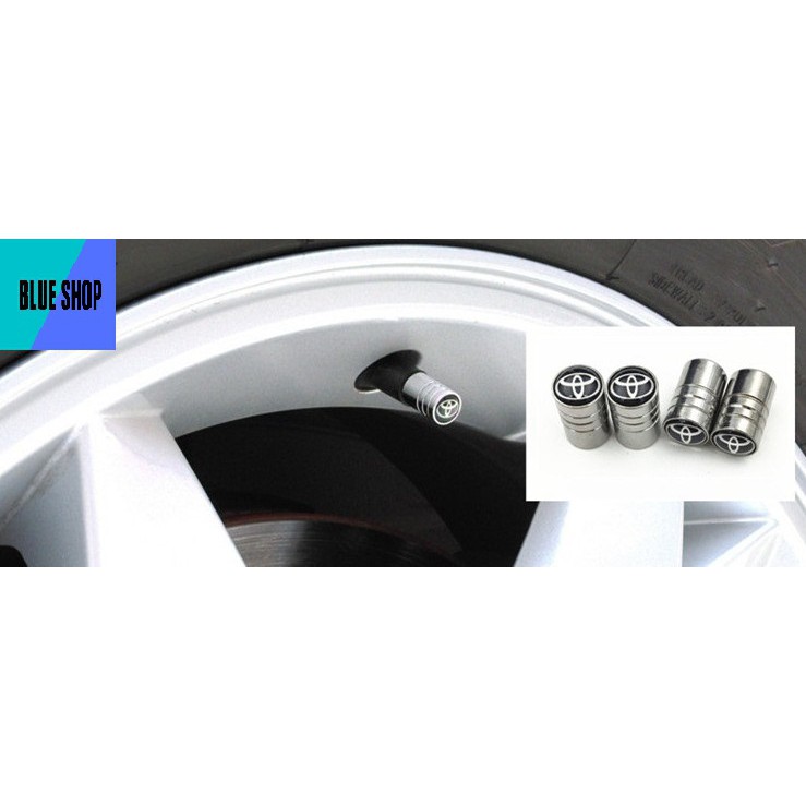 Nắp van lốp xe hơi bằng hợp kim - 1 bộ 4 van xe