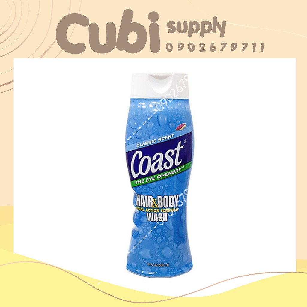 Sữa tắm gội nam Coast - 532ML