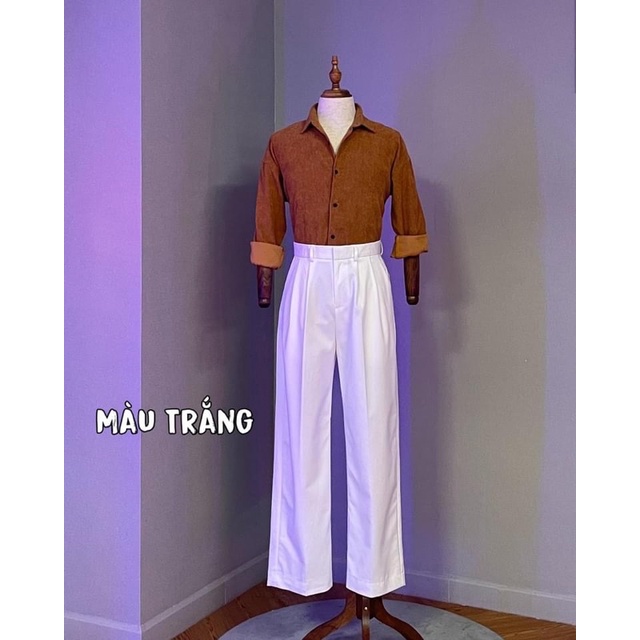 Quần âu Flo Menswear V1 ống suông vải kate mịn, thoáng mát không xù lông