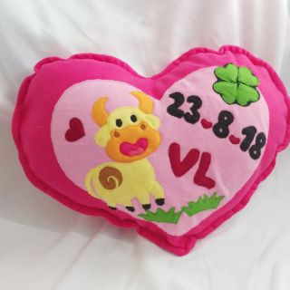 Cặp gối trái tim cún và trâu